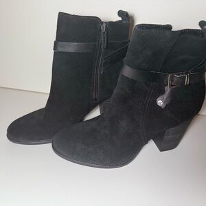 Ivanka Trump Black Suede Heeled Boots